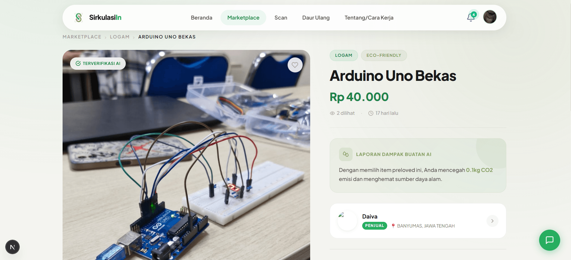 Marketplace page
